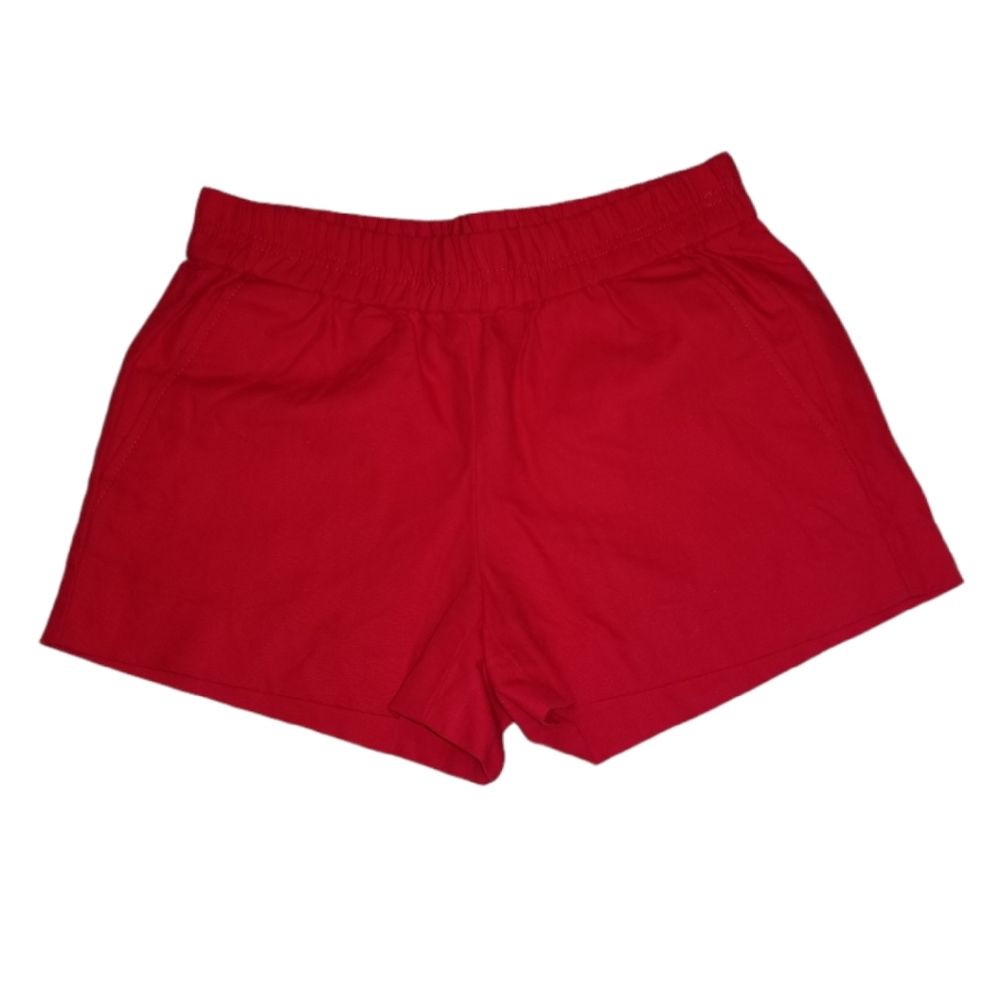 J.Crew Red Elastic Waist Short Shorts Size 00 - image 1